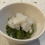 NALA - アミューズ③甲イカのタラの芽とあおさ和え