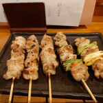 はし田屋 本店 - ももとねぎまの5本串盛り