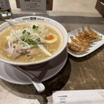 IRUKA - 料理写真:魚介豚骨ラーメン　餃子