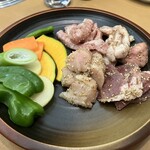 焼肉金金 - ハツ、上ミノ、ギャラ、豚トロ、野菜