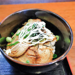 明神そば - ミニチャーシュー丼＋マヨネーズ