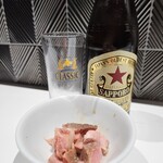 麺屋翔 札幌店 - ビール+お通しいただきました。