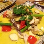 自然薯 はた屋 - 鶏クリーム煮　こちらにも自然薯が♪