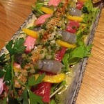 自然薯 はた屋 - まぐろと天使の海老のカルパッチョ