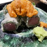 天ぷら 大坂屋 草哲 - ウニと肉