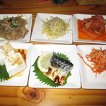 サランチェ - 2014/8　セットの一品料理　三人分