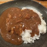 チャップリン喫茶 - ビーフカレー680円　ルー投入後