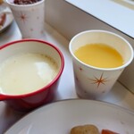 コンフォートイン - コーンスープと、オレンジジュース
