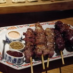 黒猫夜 - 羊の串焼きと鴨レバー