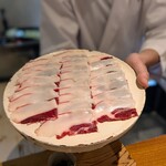 日本料理 別府 廣門 - 綺麗なアナグマの肉