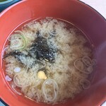 お食事処 福浦 - もずくみそ汁に変更