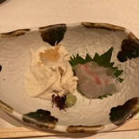 豆腐懐石 くすむら - 湯葉と鯛の刺身