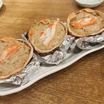 浜焼き海鮮居酒屋 大庄水産 - 蟹味噌甲羅焼き