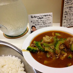 かれーの店 うどん  - 夏の夜カレー  ゴーヤ梅