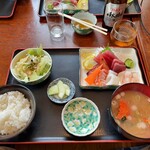 和食処花田 - 刺身定食 1200円