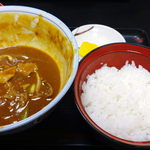 きよひら - カレーうどんに小ライスを追加注文