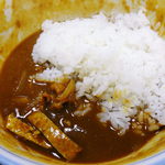 きよひら - カレーうどんの残ったカレーつゆにライスを投入！