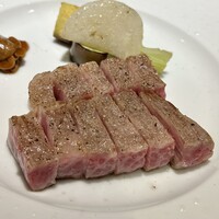 名駅 鉄板焼き 森本Ｘ Premium - A5黒毛和牛サーロインの鉄板焼き