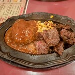 カウボーイ - 料理写真:ハンバーグ&カットステーキ　B