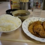 あじ平 - 焼きチャーシュー定食(ライス大盛り)