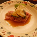 京洛肉料理 いっしん - 泉州茄子と近江牛みすじ