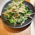 炭火マルイチ - 薬味サラダ(カイワレ，ミョウガ、ネギを和えたサラダ)