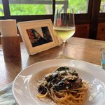 ヴィッラ デルピーノ - 五日市ほうれん草と牛肉の煮込みスパゲッティ