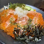 井ノ弥 - 炙りサーモンとイクラ丼（2,200円税込→早割1,980円）