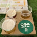 オージーエー ブルーイング カフェ - これが通常の注ぎ方なのでしょうか…？！(￣◇￣;)
半分くらいしかないカップもあって…ビックリ！Σ（ﾟдﾟlll）