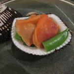 日本料理 TOBIUME - 下関内海の赤貝と若松の分葱の鉄砲和え