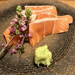 千ふく - 青森 ますのすけ(天然キングサーモン)造り