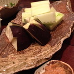 和食　貴山 - 加賀太胡瓜と水茄子（８４０円）２０１４年８月