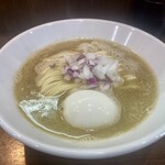 ヌードル＆スパイスカレー 今日の1番 - 朝限定セットのかけソバ(味玉は店主のお心遣い)