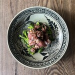 タイ料理 みもっと - 富山産ホタルイカのアヒル塩卵炒め（2025年4月のコースより）