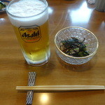 Kaki bune - 生ビールと鳥わさ
