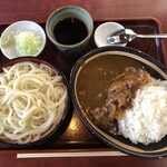 そば処 満留賀 - カツカレーセット(ご飯大盛)