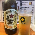 国民酒場 じぃえんとるまん - サッポロラガー（赤星）大瓶