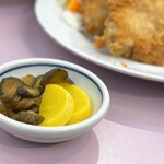 水口食堂 - ご飯頼んだ時についてきたお新香
