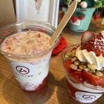 ムラノナカ珈琲 - スプーンで食べるいちごミルク＆いちごミニパフェ