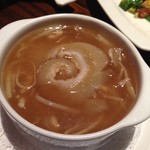 春梅子餐廳 - 本日のメイン。フカヒレスープ【2014.03】