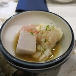 鱧焼き霜　寿都産甘海老　