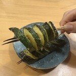 博多炉端 つまむ。 - ズッキーニ炭焼き串