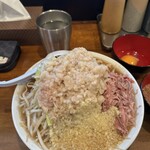 麺とび 六方 エルサあづみ野店 - らーめん　野菜マシ　にんにく油マシマシ