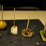 中目黒 いぐち - 黄色トマト、マッシュルーム、ズッキーニ、アスパラ