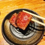 御八 - 和牛のタレ焼きのアップです