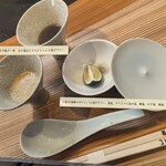 コトノハ - 味変アイテムの選択用ポップ（つけそばのみ）