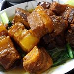 台湾料理　億龍 - 青菜魯肉定食(青菜と角煮定食)　￥７５０