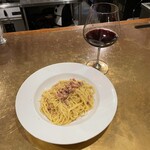 カルボナーラとキャンティクラシコ