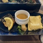 ゆとりろ津和野 - 鉄板(焼き塩鯖、豆乳豆腐、出汁巻玉子)