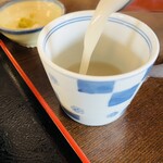 胡々里庵 - 蕎麦湯！かなり濃い目です。